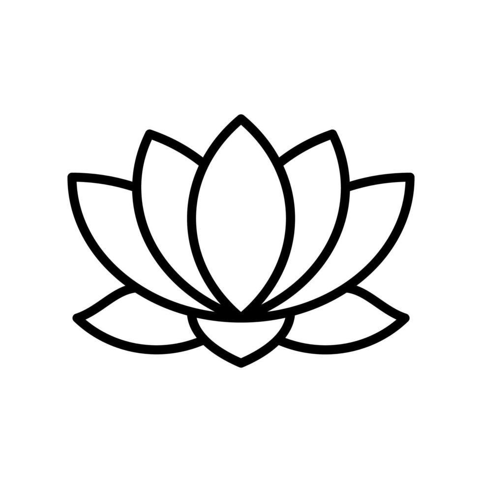 lotus flower vector icon 7126805 Vector Art at Vecteezy