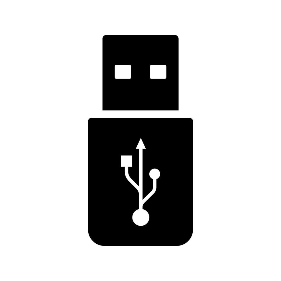 icono de vector de conector de disco flash usb