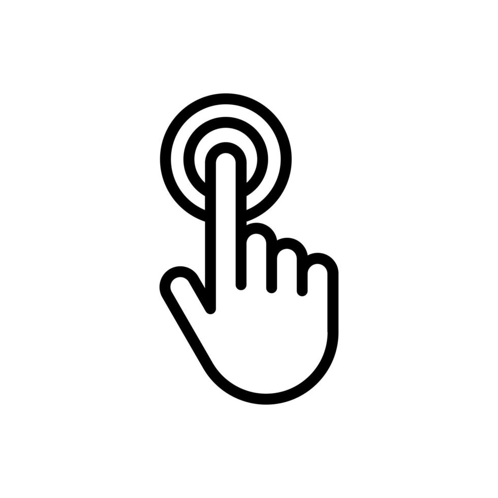 icono de toque de mano vector