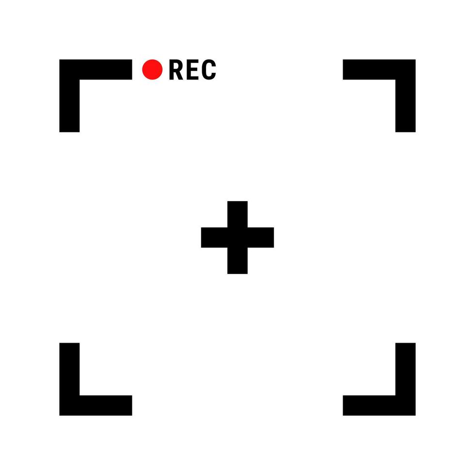 video camera recorder viewfinder vector icon