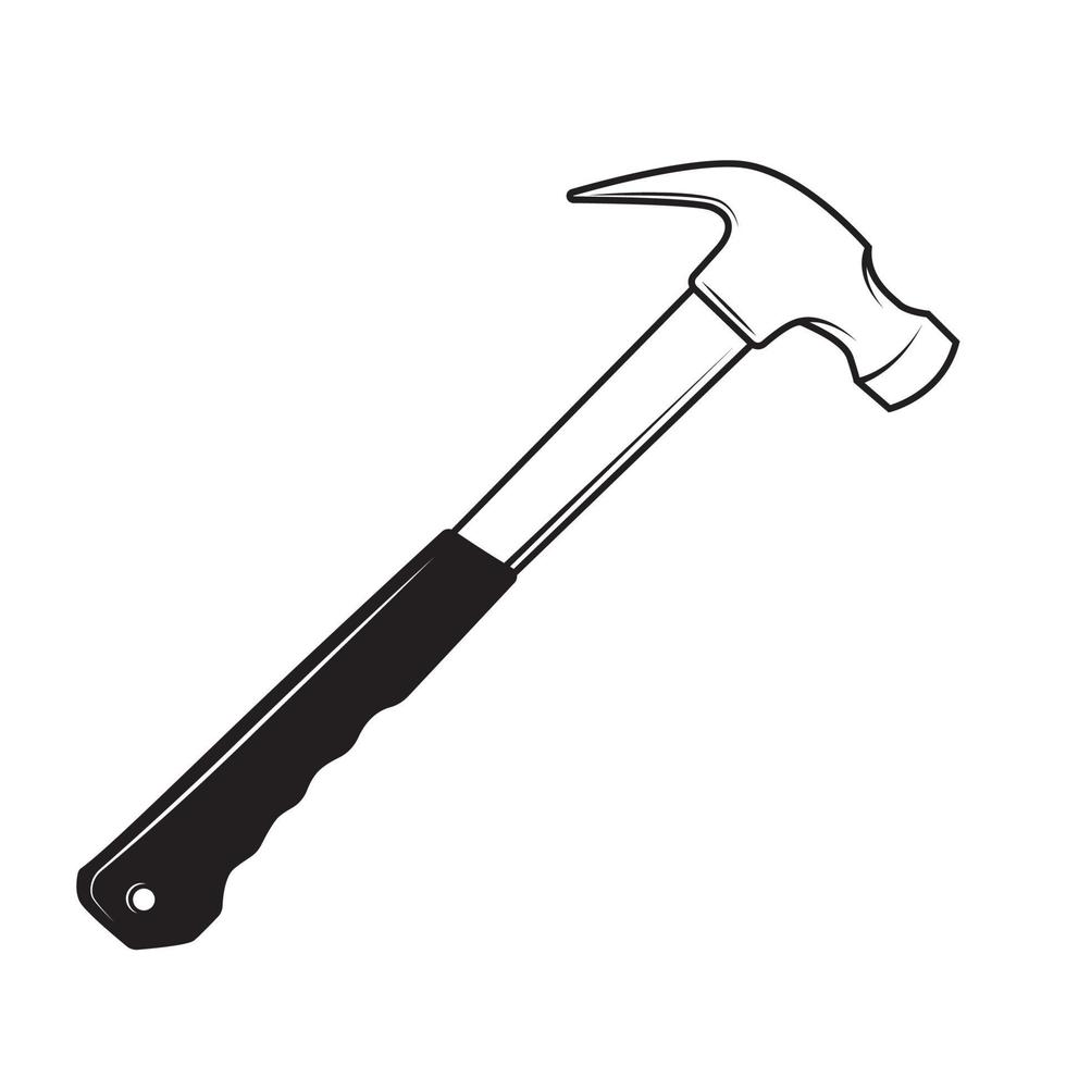 hammer vector illustration, line art