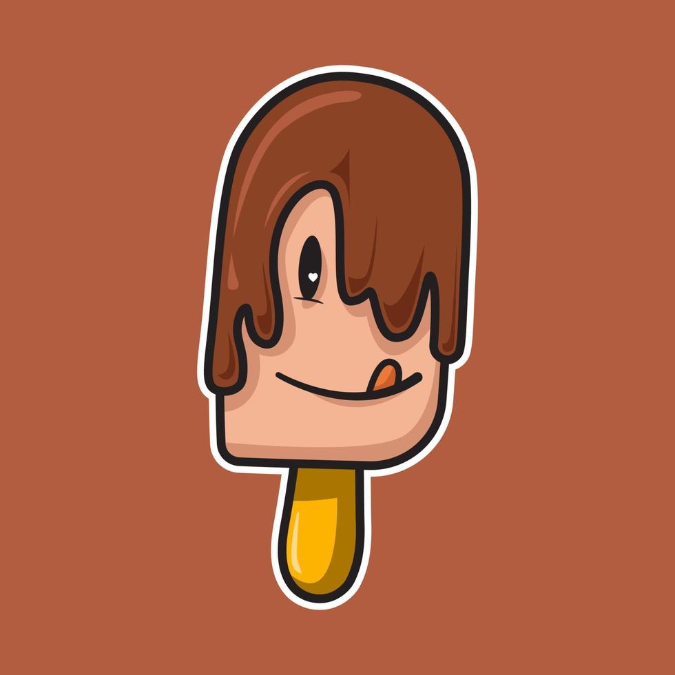 Illustration vector, ice cream cartoon vector
