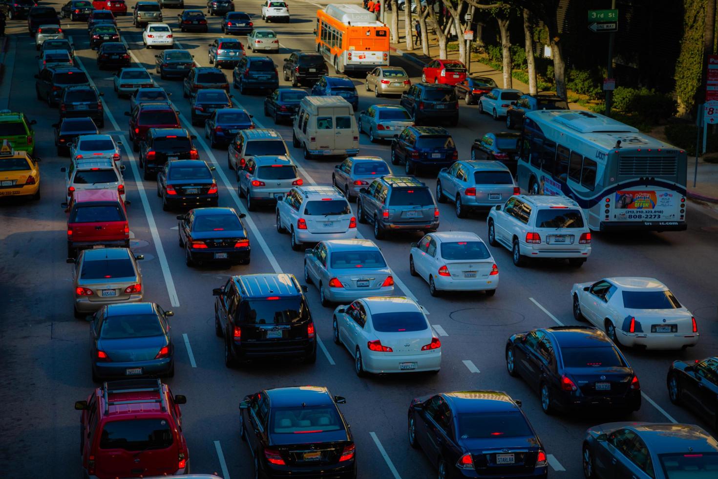 LOS ANGELES, CALIFORNIA, USA, 2011.  Traffic at a standstill photo