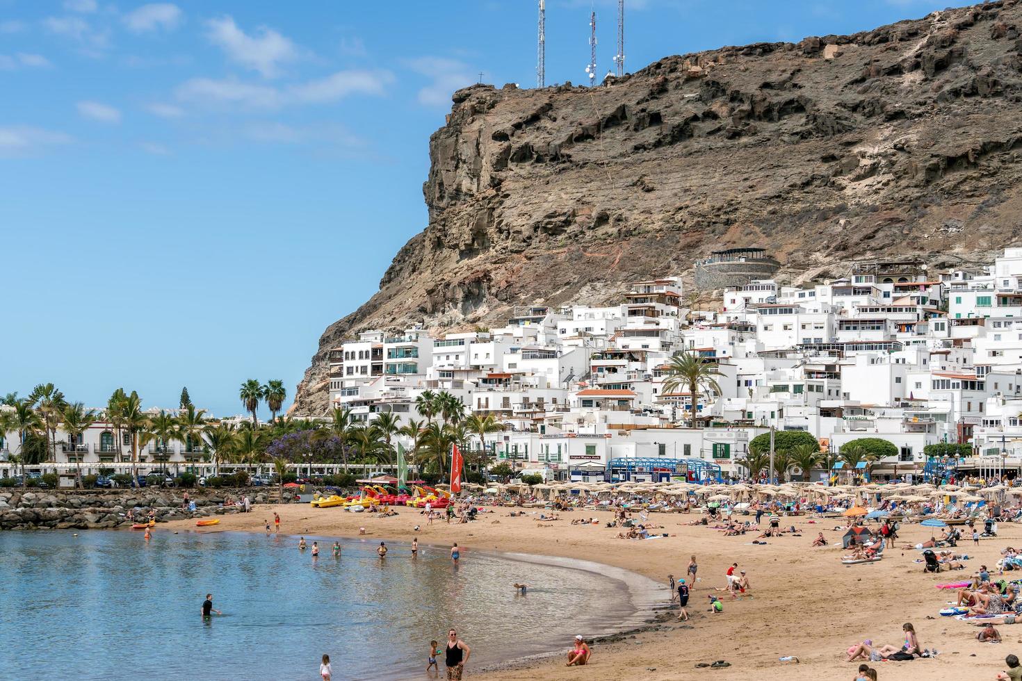 PUERTO DE MOGAN, GRAN CANARIA, CANARY ISLANDS, SPAIN, 2022. View of the beach photo