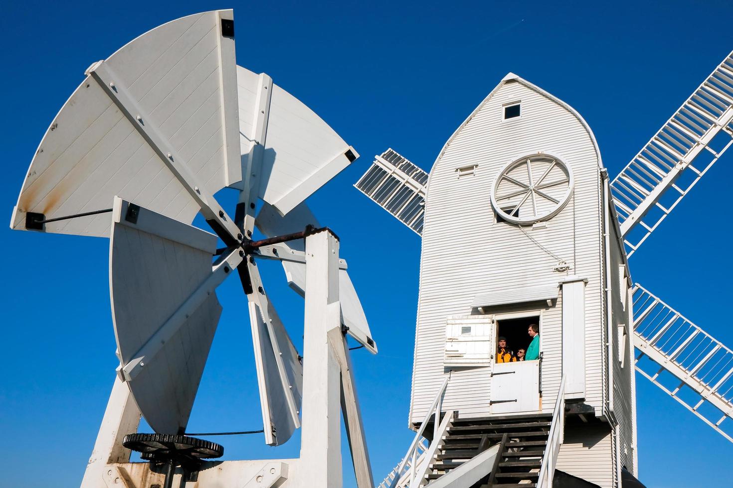 Clayton, East Sussex, Reino Unido, 2009. Jill Windmill en South Downs Way foto