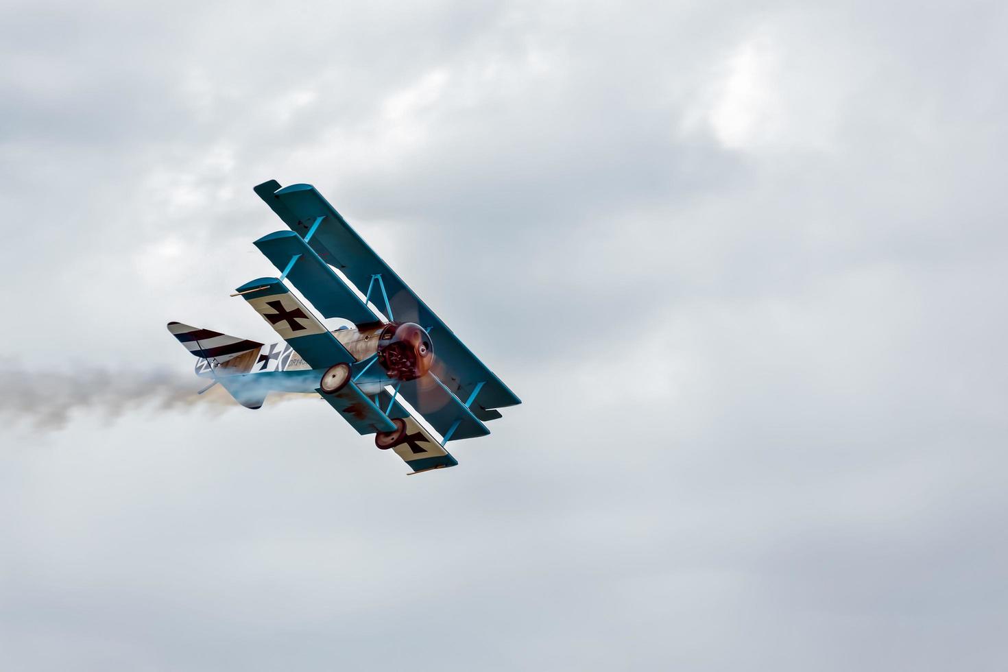 Shoreham-by-sea, West Sussex, Reino Unido, 2011. Gran equipo de exhibición de guerra - fokker dr1 triplane foto