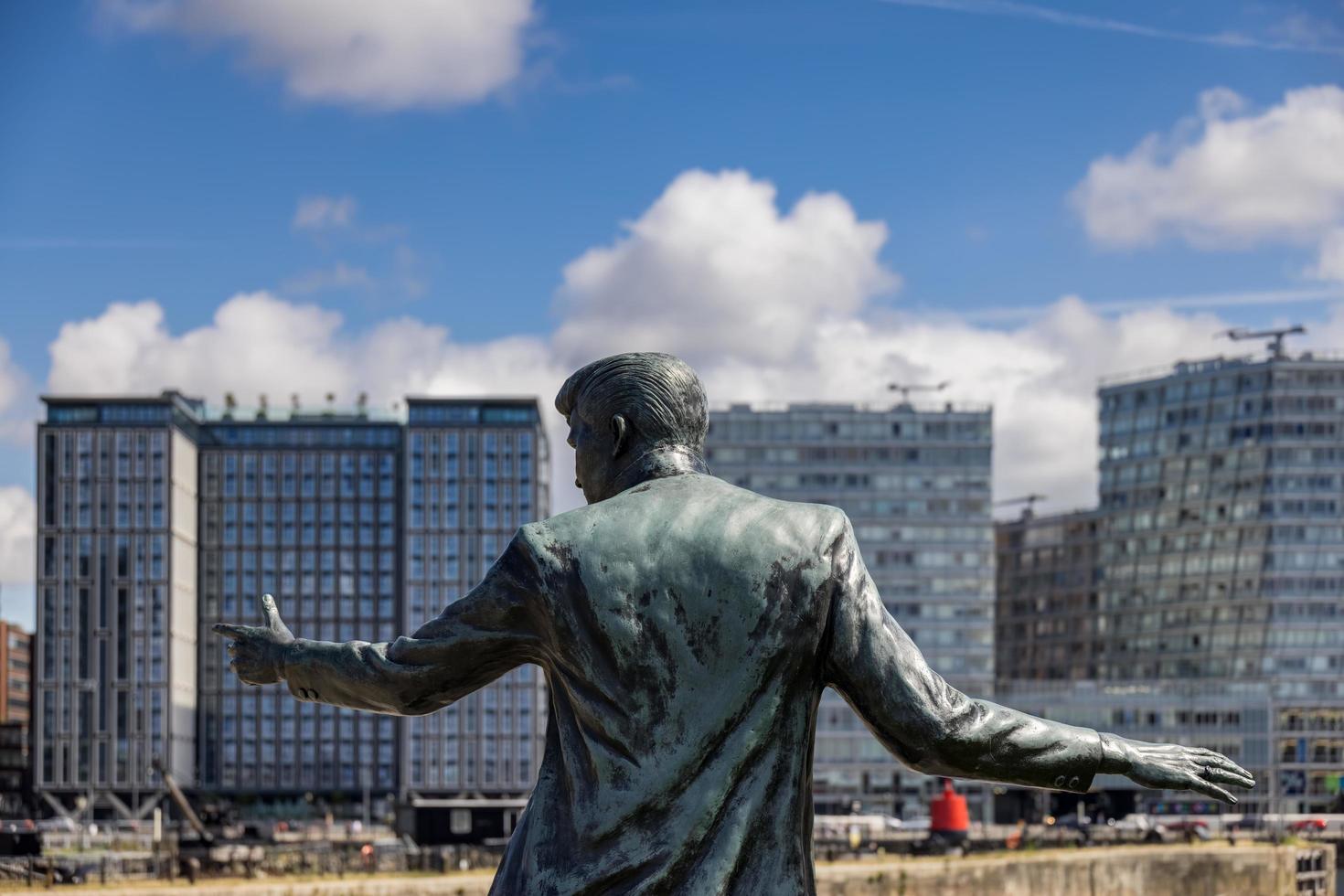 LIVERPOOL, UK, 2021. Biily Fury statue photo