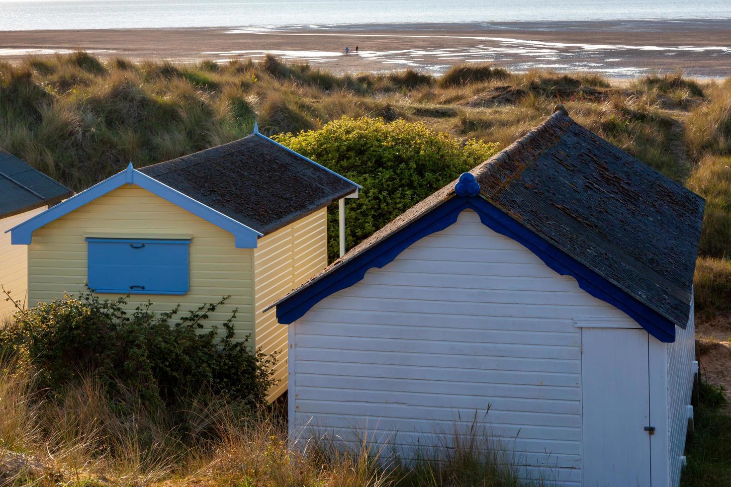 HUNSTANTON, NORFOLK, UK, 2010.  Beach huts in Hunstanton photo