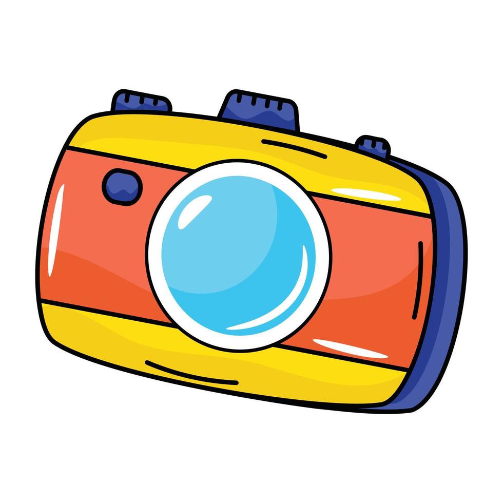 Flat icon of camera is ready for use vector