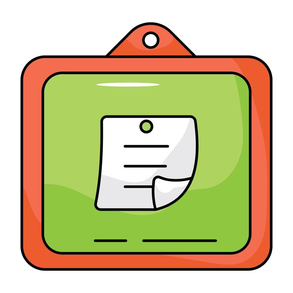 Noticeboard icon designed on flat style vector