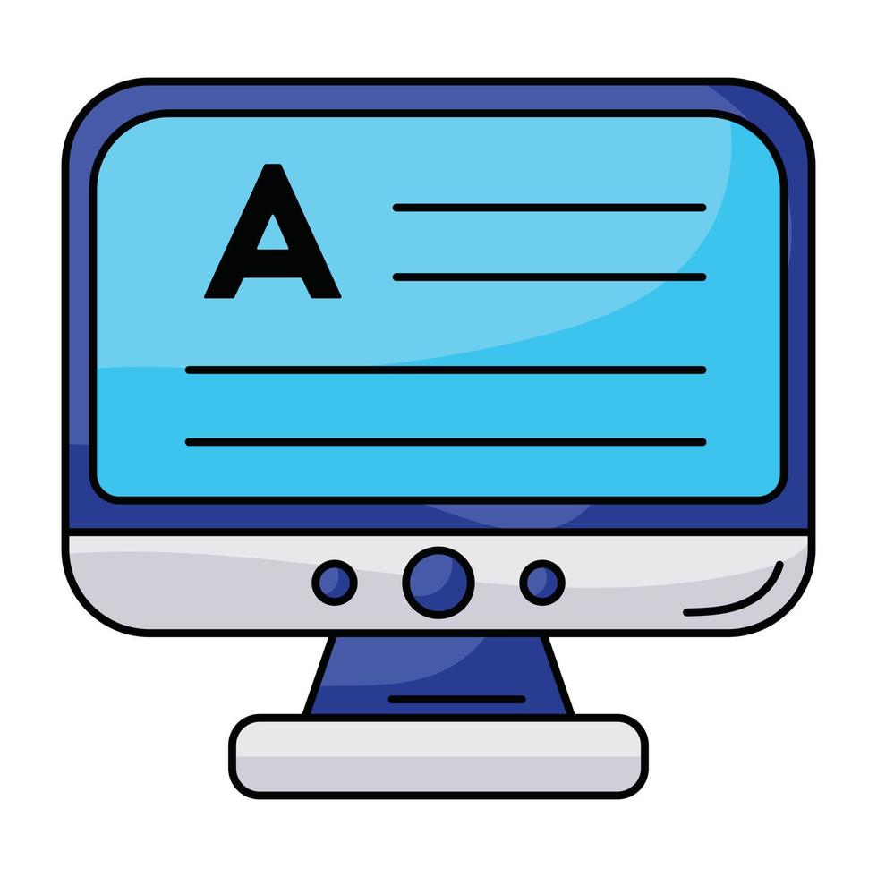 Get your hands on online lesson flat icon vector