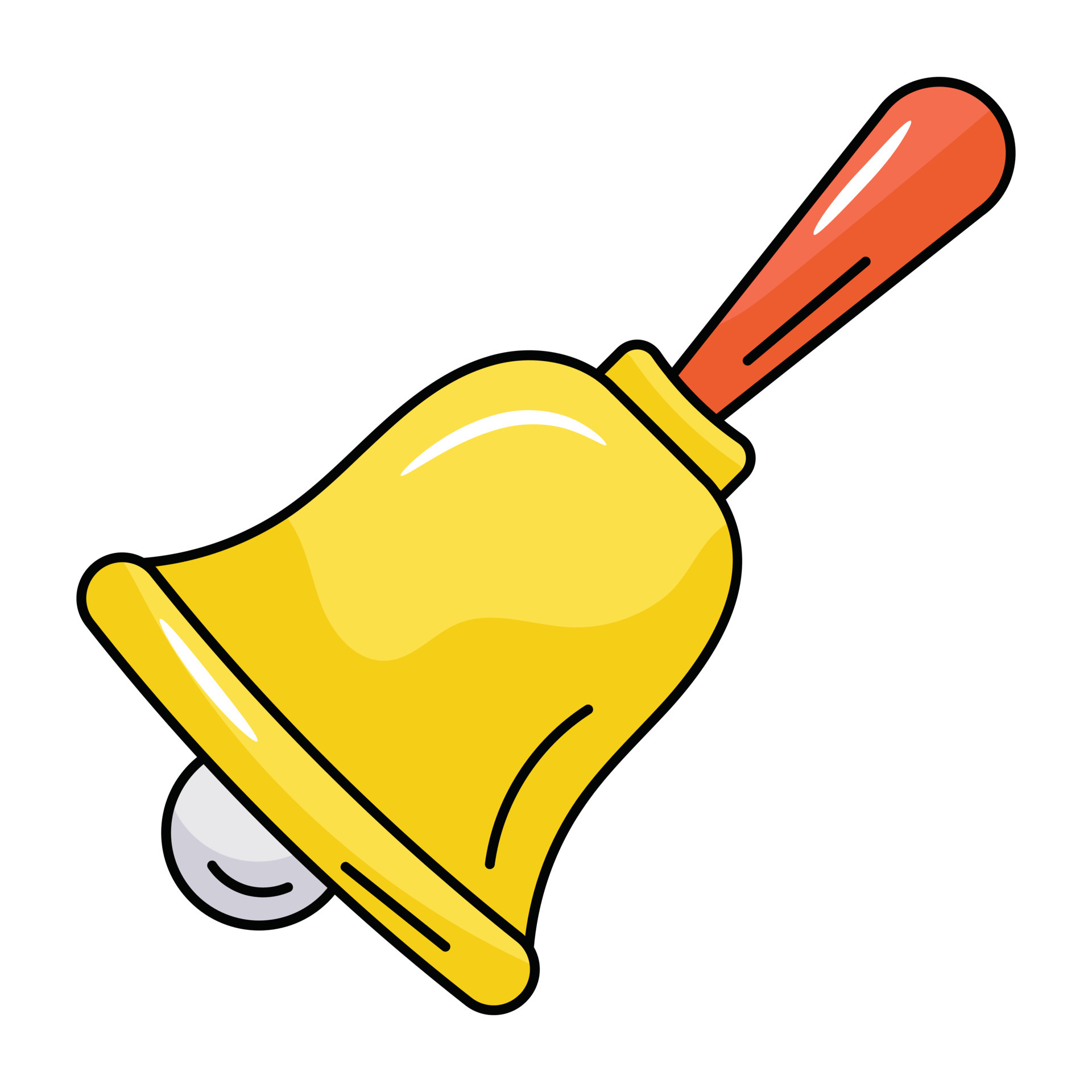 An icon of hand bell designed in flat style 7127421 Vector Art at Vecteezy