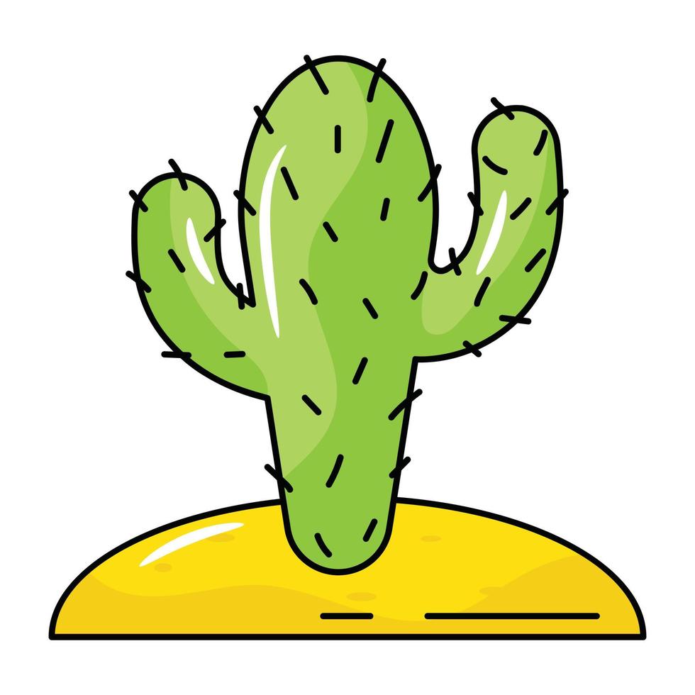 A well-designed flat icon of cactus vector