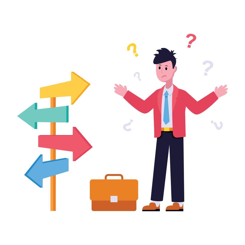 Download premium flat illustration of decision making vector
