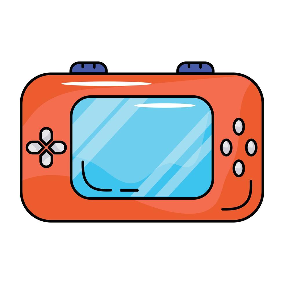 un icono plano cautivador de gamepad vector