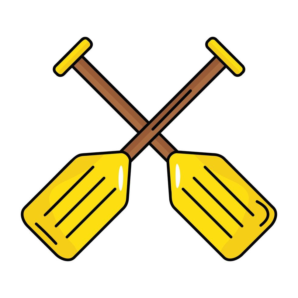 Ready to use flat icon of oars vector
