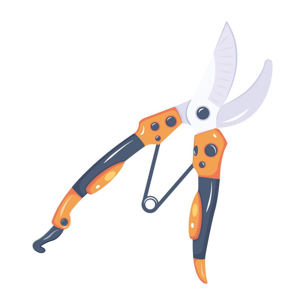 An isometric icon of pruning scissors vector