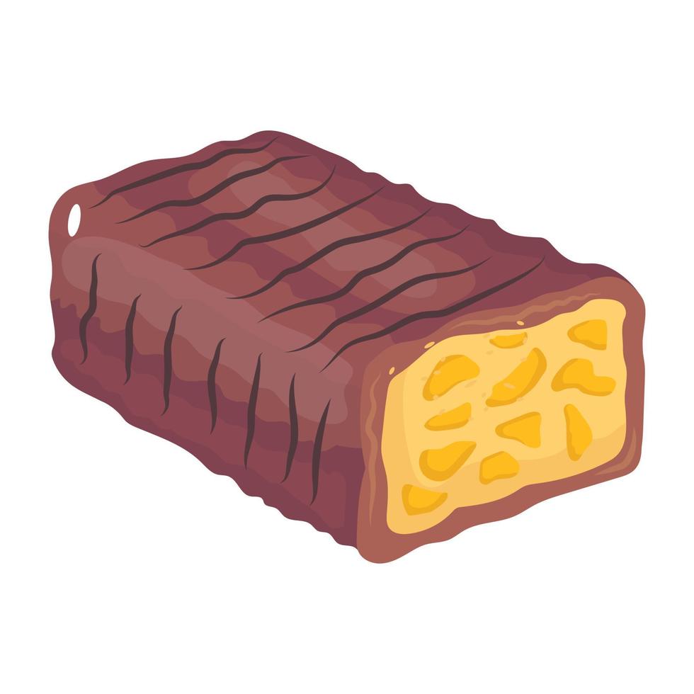 Baked food, an isometric icon of bread vector
