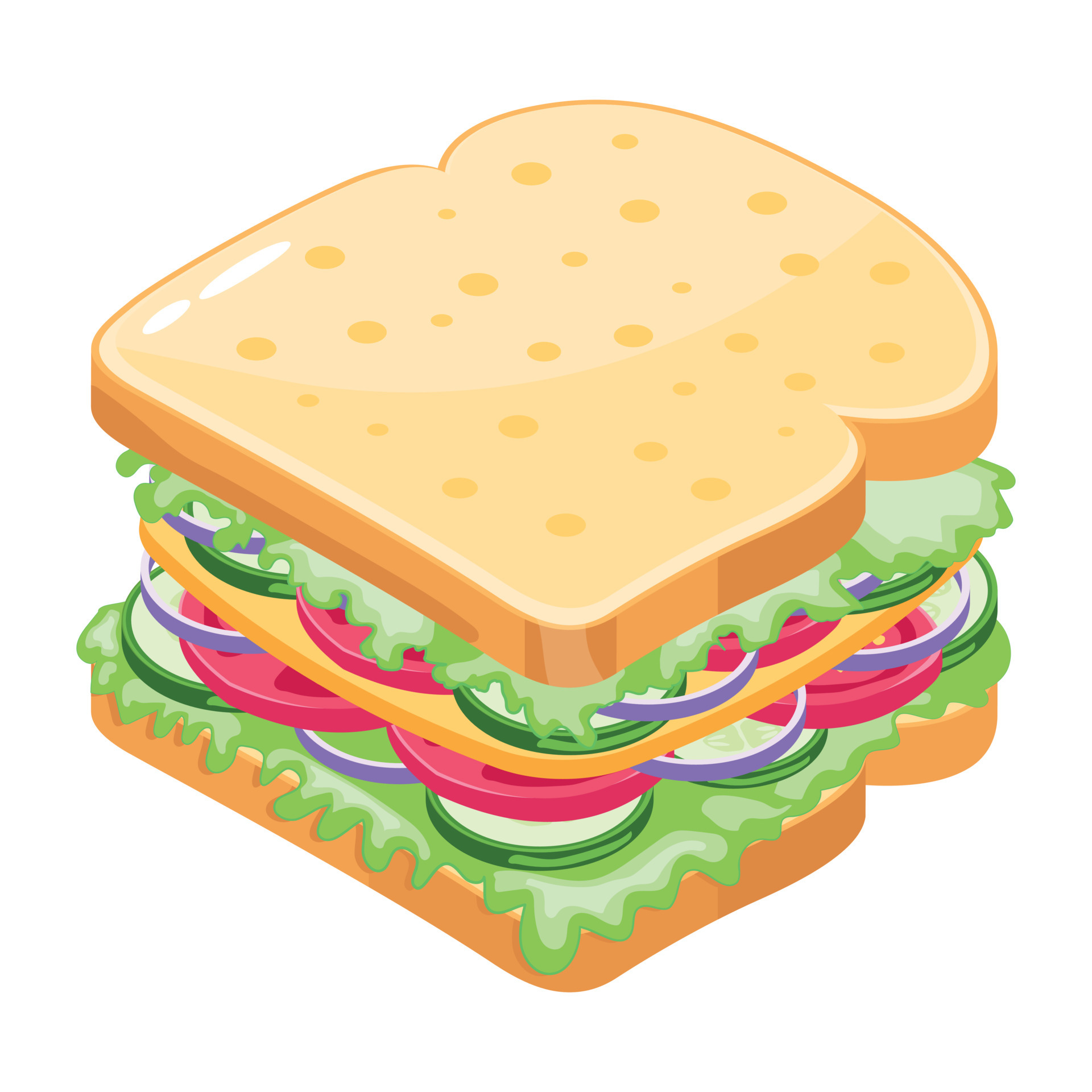 Easy to use isometric icon of sandwich 7127694 Vector Art at Vecteezy