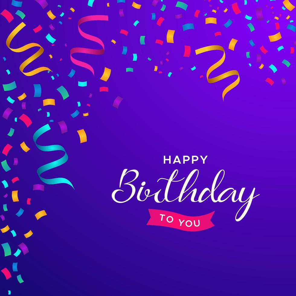 Happy birthday greeting card and banner template vector