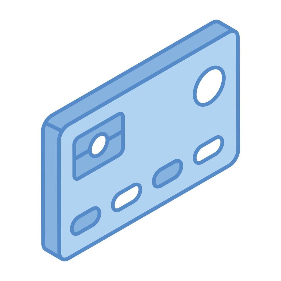 Payment method, an isometric icon of credit card vector
