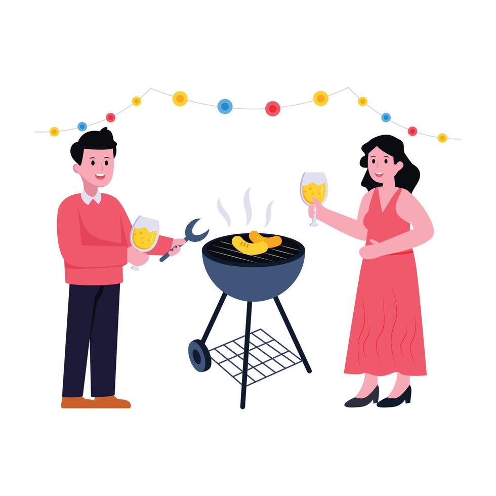 A scalable flat illustration of celebration vector