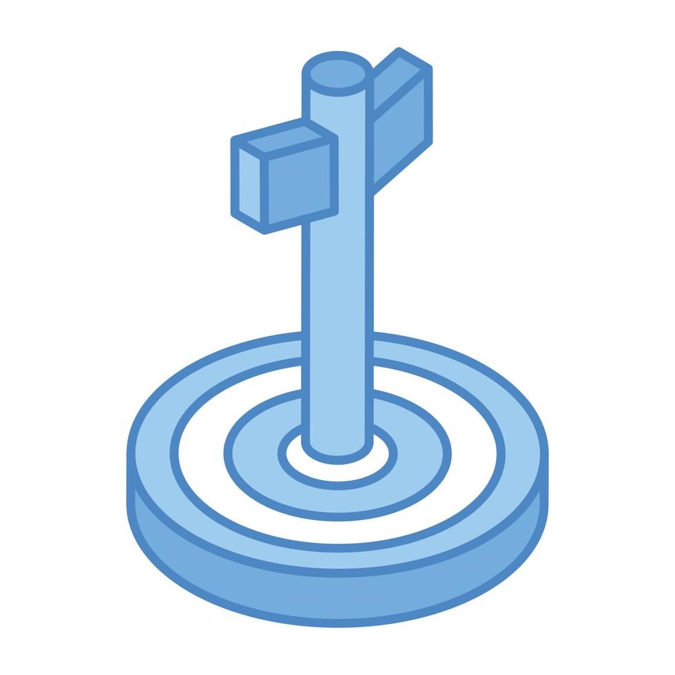 A well-designed isometric icon of directional signs vector