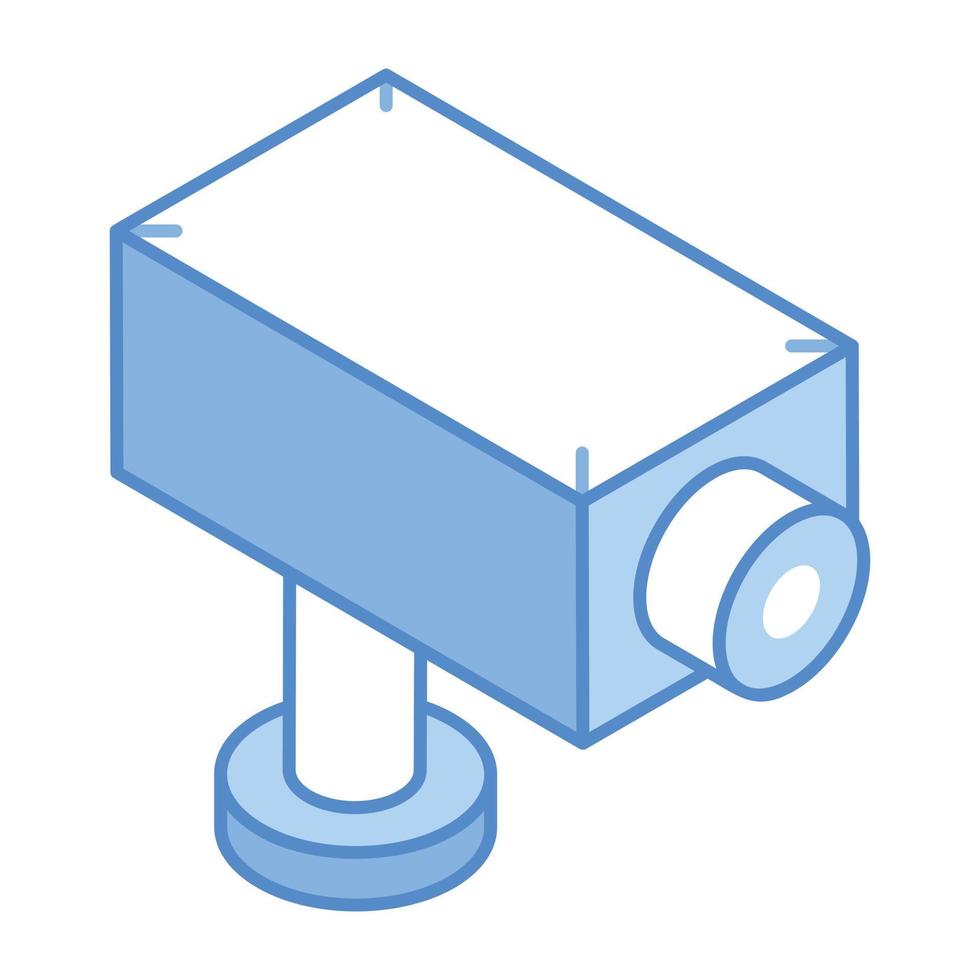 Hidden security camera, an isometric icon of cctv vector