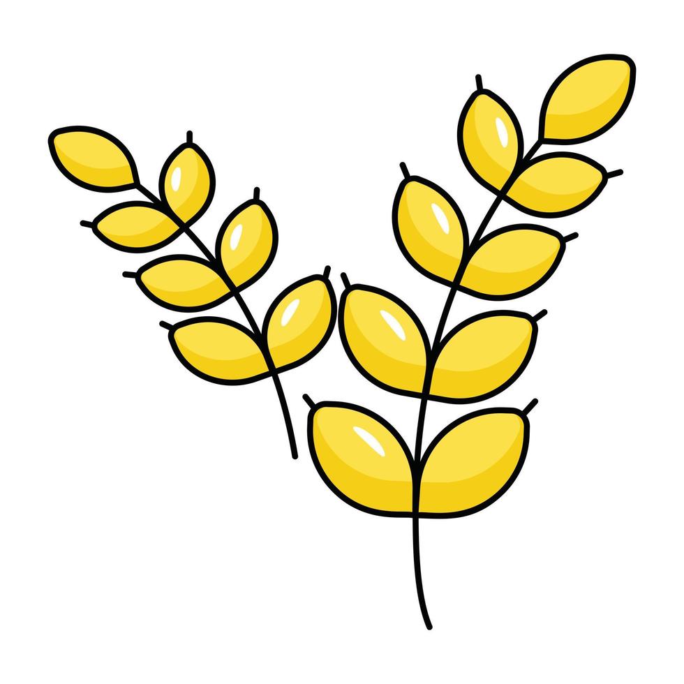 Trendy flat icon of barley vector