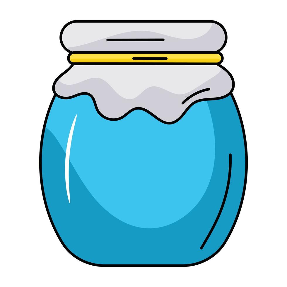 A handy flat icon of honey jar vector