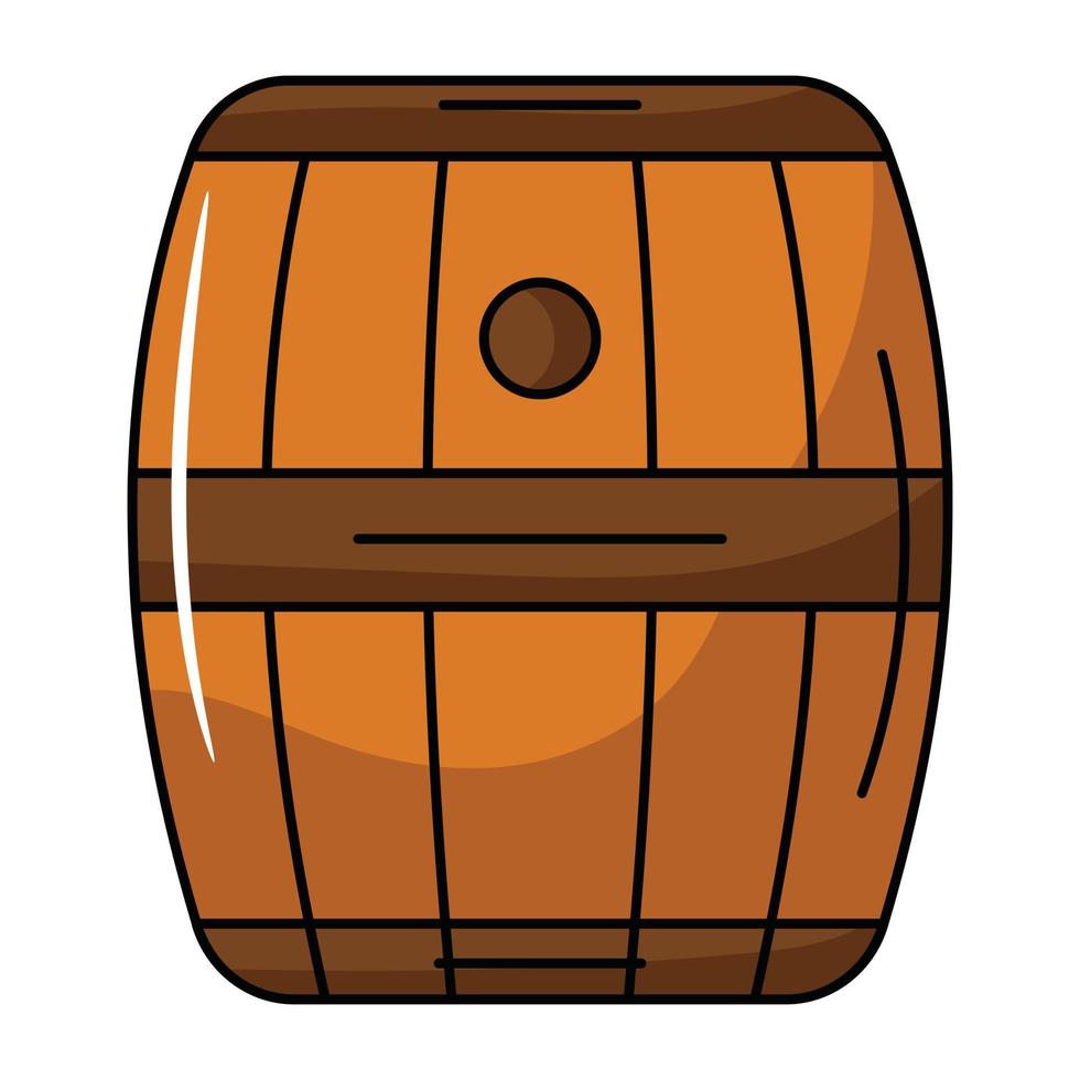 hazte con este icono de barril de vino vector