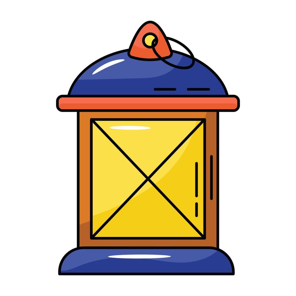 Download premium flat icon of lantern vector