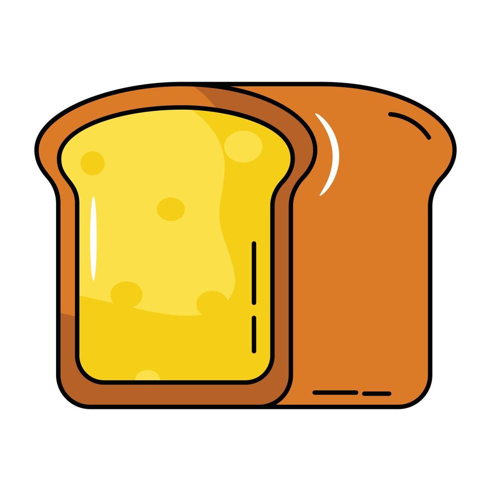descargar icono plano de pan, diseño premium vector