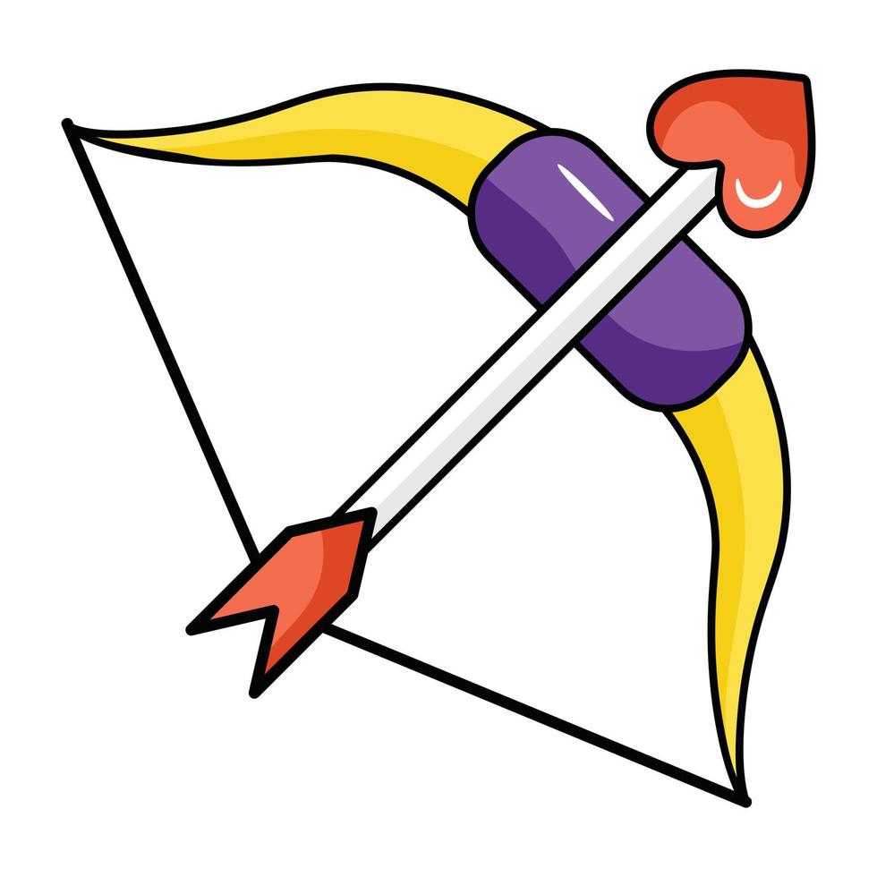 Flat icon of archery with scalability vector
