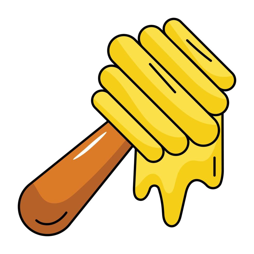 Easy to use flat icon of honey dip vector