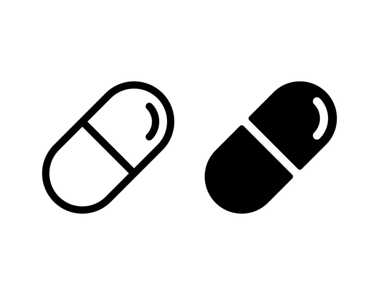 medical capsule vector icon