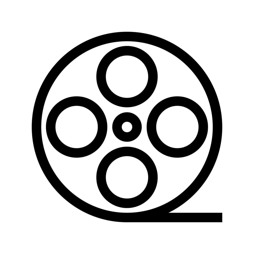 icono de vector de carrete de película