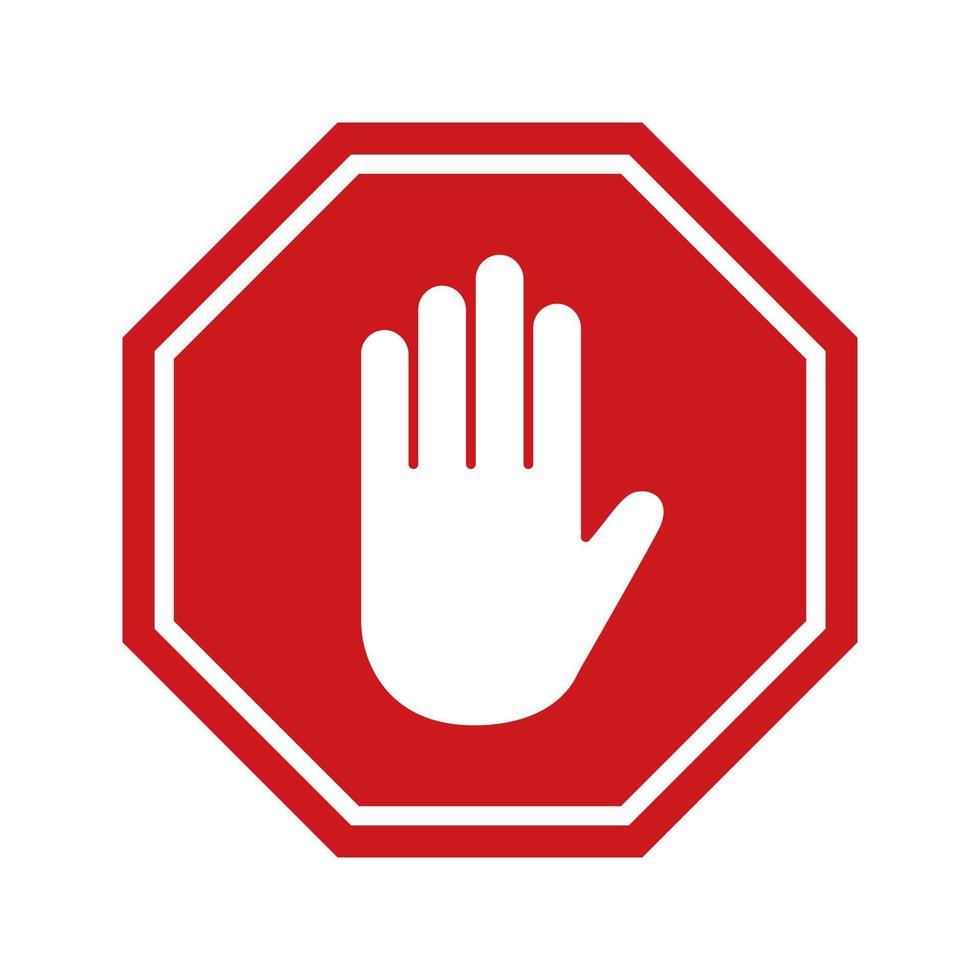 stop sign vector icon