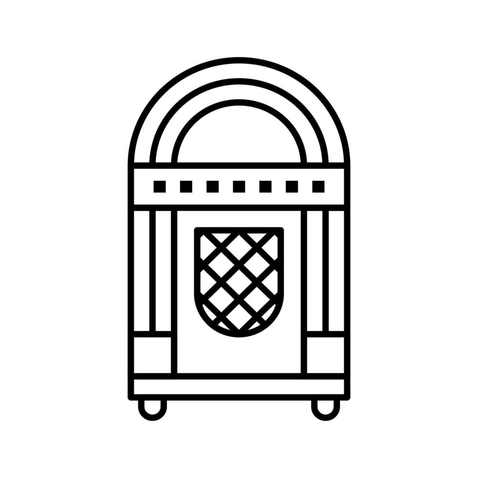 vintage music jukebox vector icon