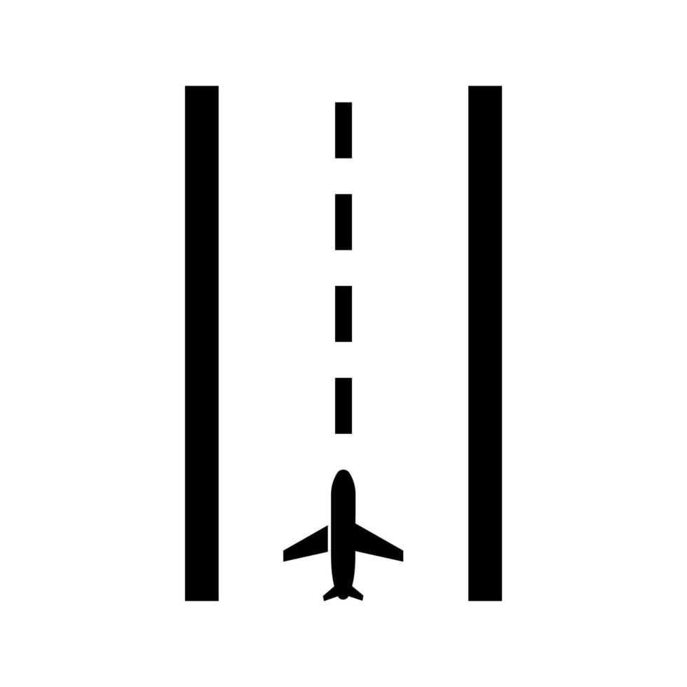 icono de vector de pista de avión