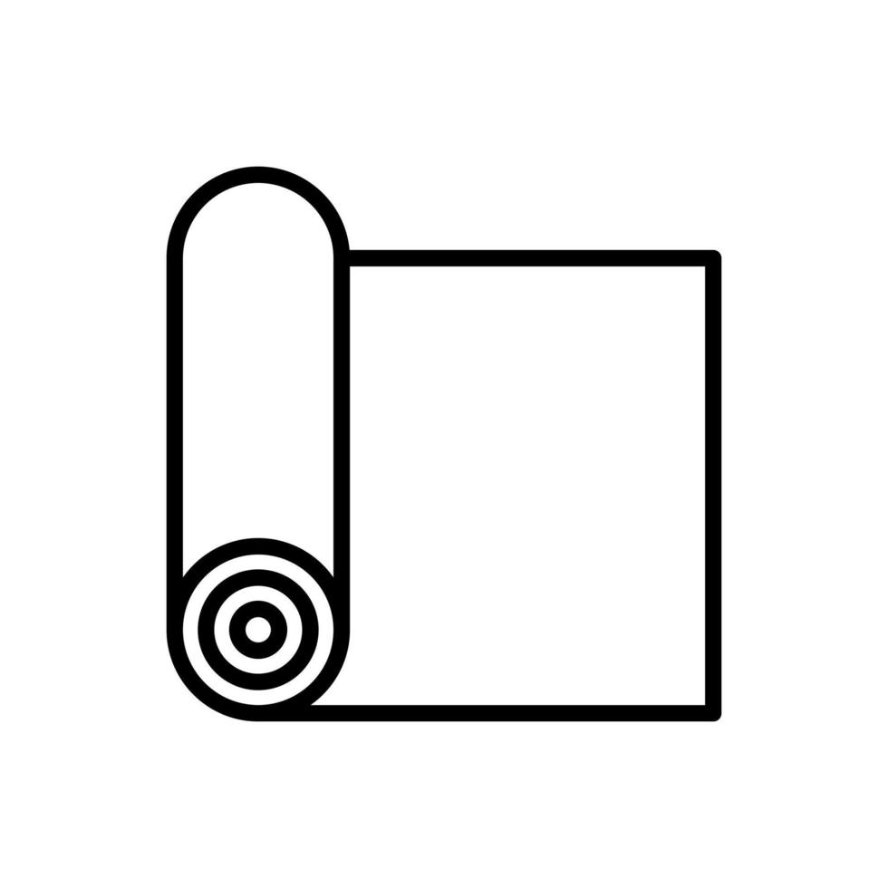 yoga mat vector icon