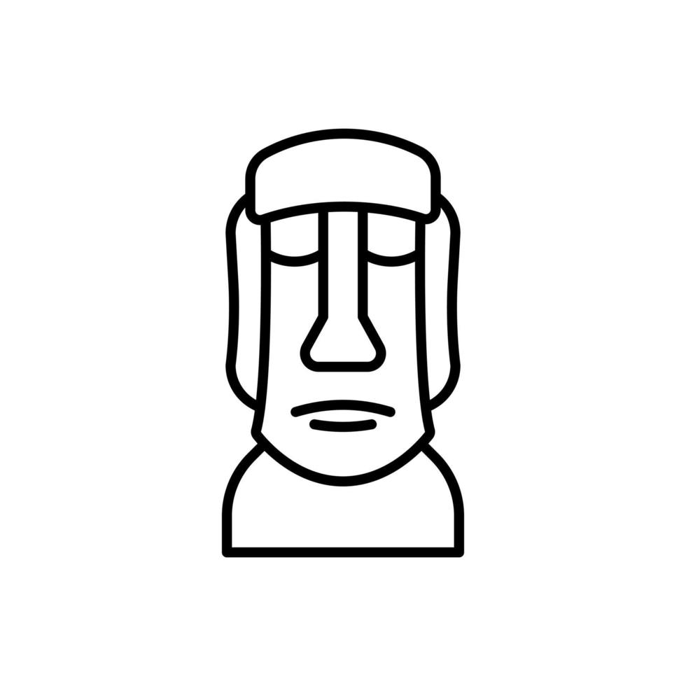 black and white illustration of moai icon. 24471303 Vector Art at Vecteezy