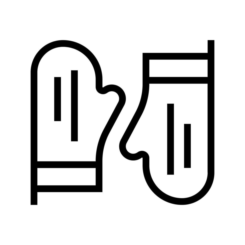 oven mitts vector icon