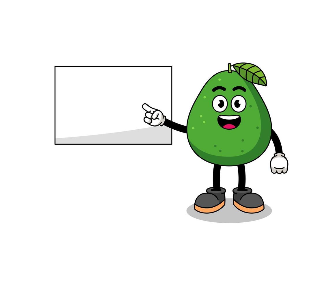 avocado fruit illustration doing a presentation vector