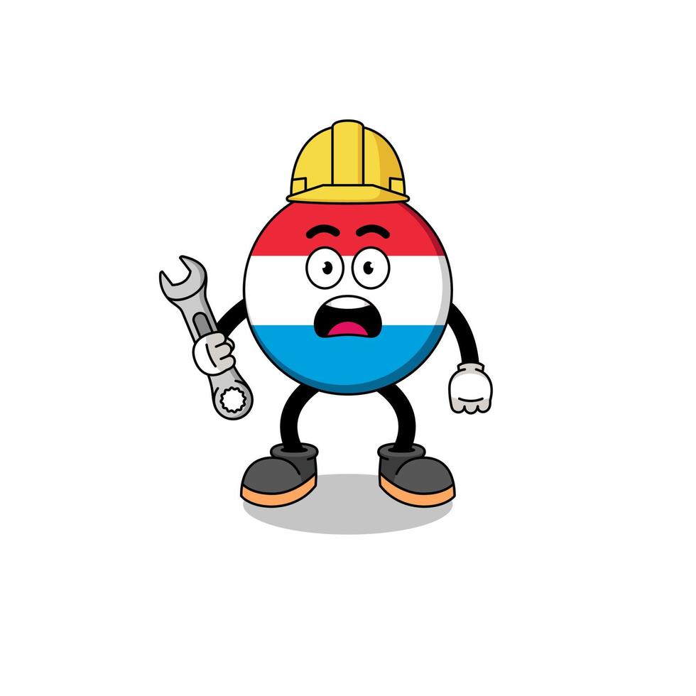 ilustración de personaje de luxemburgo con error 404 vector