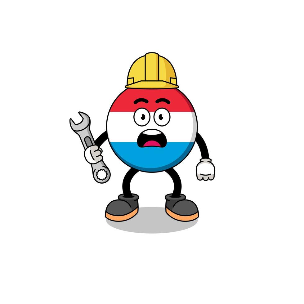 Character Illustration of luxembourg with 404 error vector