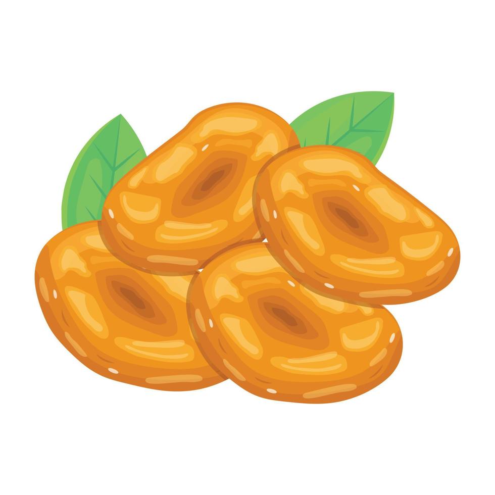 Check out this yummy dried apricot flat icon vector