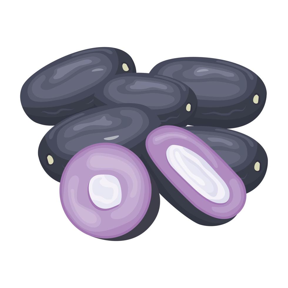 Get your hands on this isometric icon of java plum vector