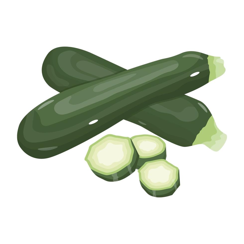 Get your hands on this isometric icon of courgette vector