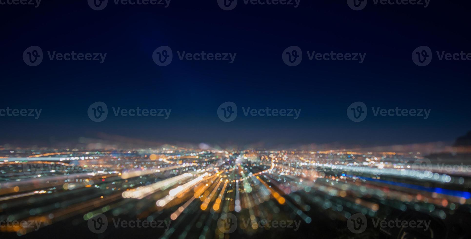 Abstract long exposure, experimental surreal photo, city and vehicle lights at night photo